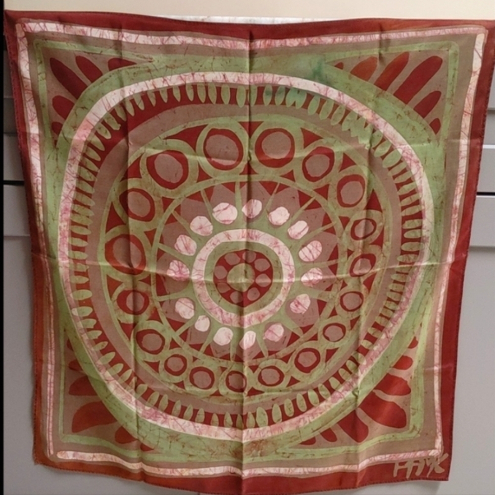 Max Signed OOAK Hand Silk-Screened Scarf